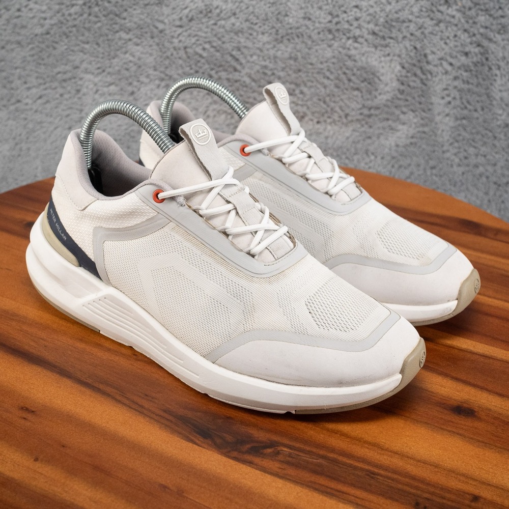 Peter Millar Camberfly Sneaker Mens 8 Grey White MA23EF30 Mesh Slip On